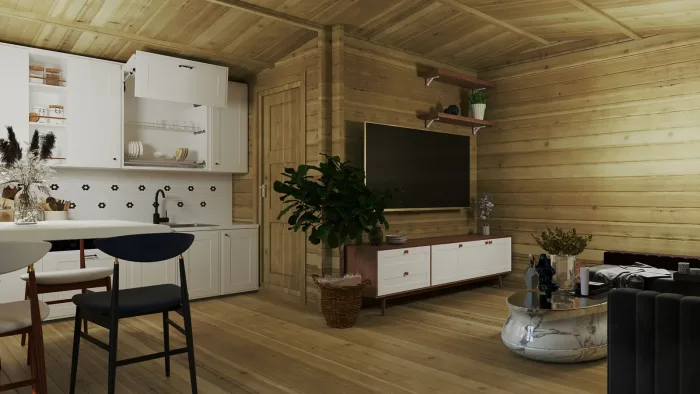 CARLISLE STUDIO LOG CABIN 5m X 5m - Image 2